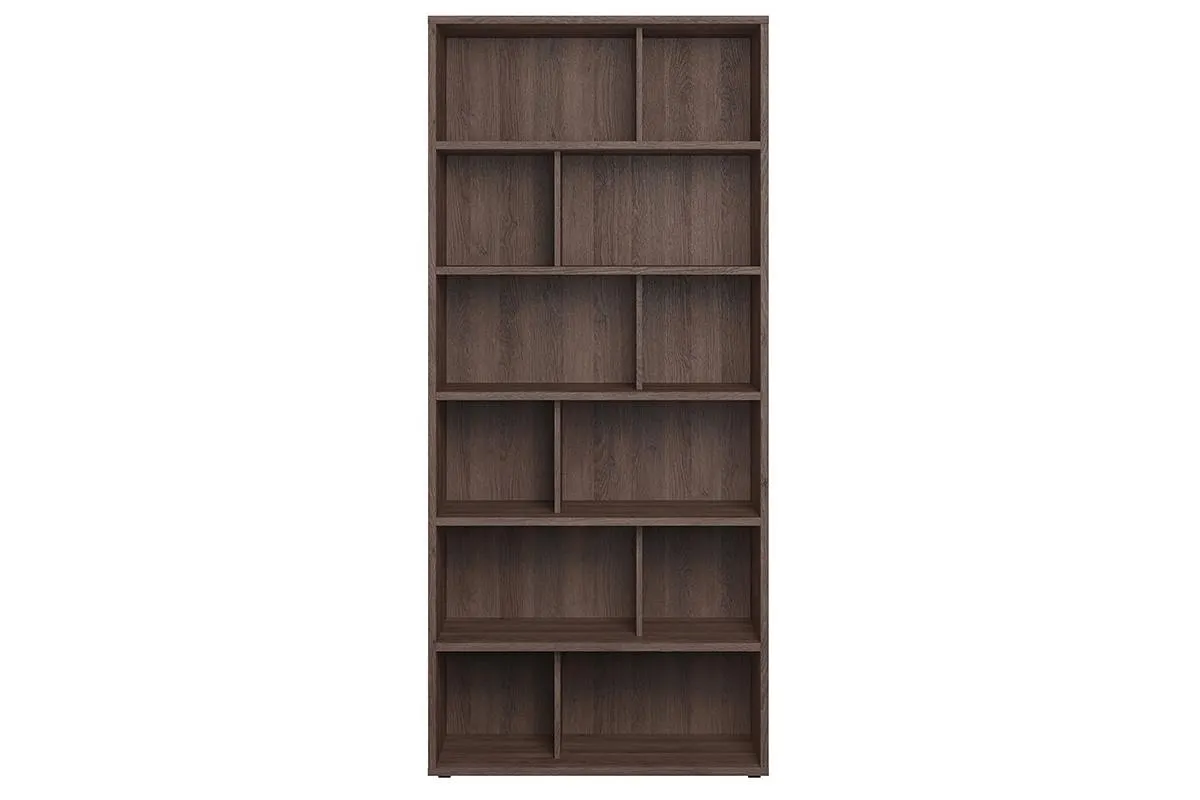 Bibliothèque design finition bois foncé noyer L92 cm EPURE