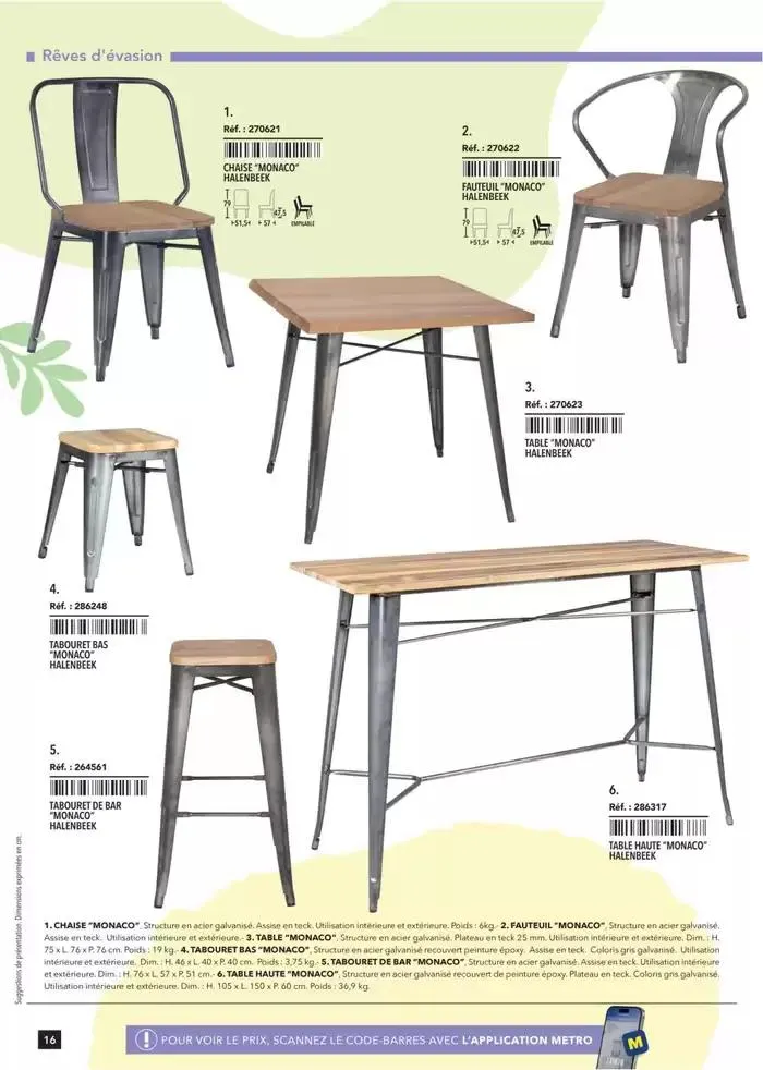 Metro #Terrasse édition 2025 du 30 janvier au 1 juillet 2025 - Catalogue page 16