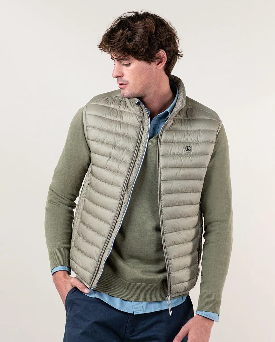 Gilet Matelassé Basique Beige
