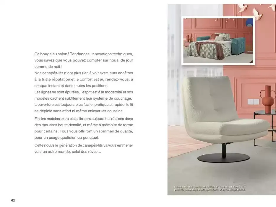 Catalogue Canapés et Fauteuils 2025  du 1 janvier au 31 décembre 2025 - Catalogue page 62