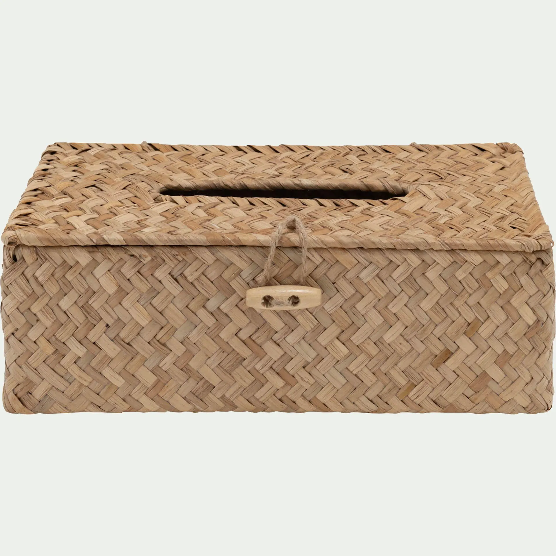 Boite à mouchoirs en jonc de mer - naturel