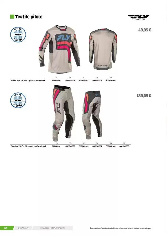 FLY RACING 2025 du 20 novembre au 31 août 2025 - Catalogue page 44