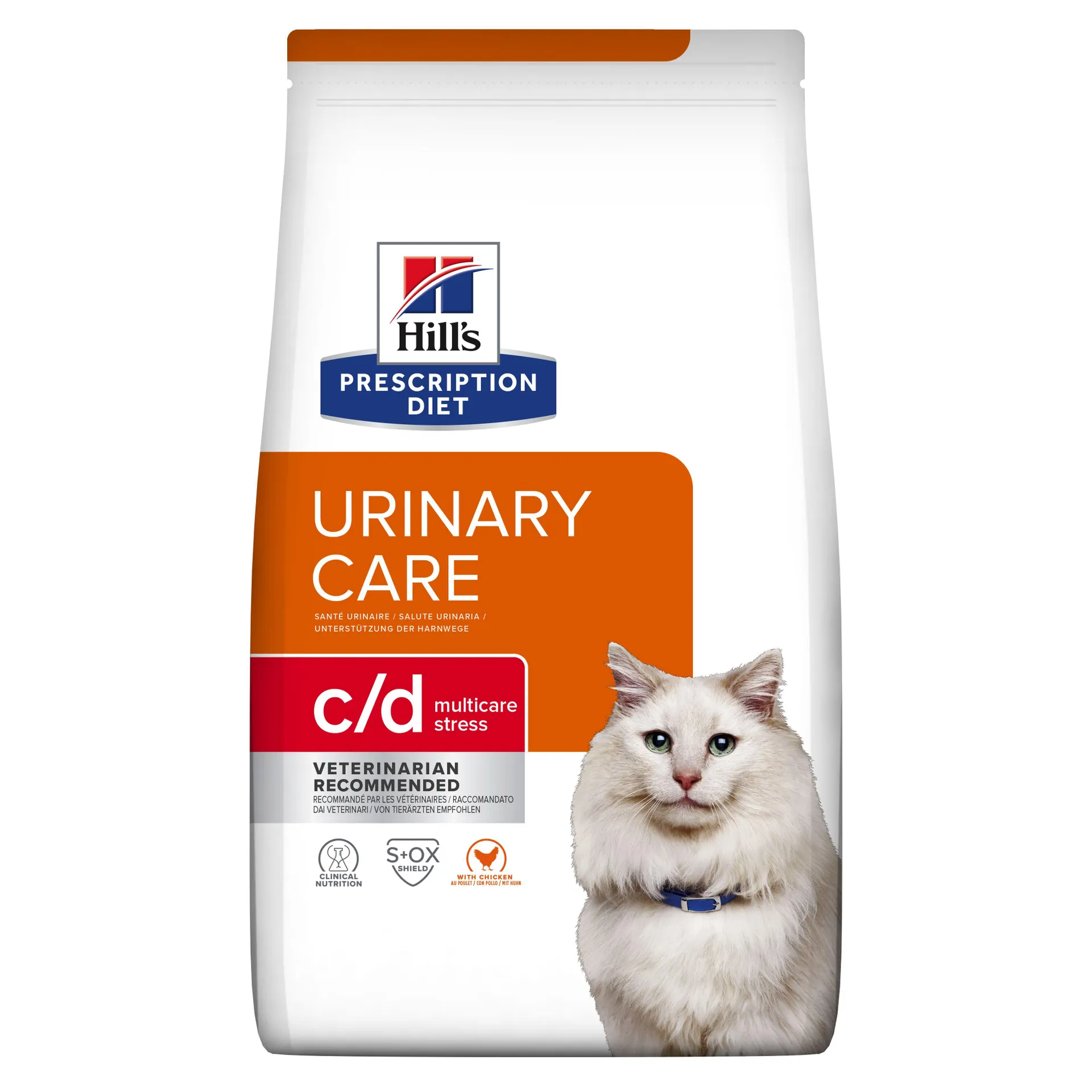 Hill's prescription diet c/d multicare stress urinary care kattenvoer met kip zak 8kg
