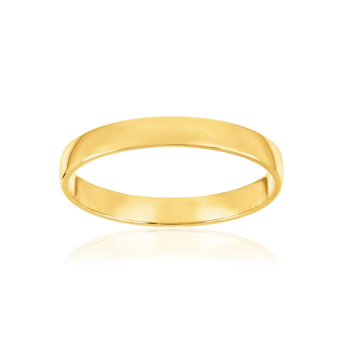 Alliance ruban 1/2 bombé 3 mm or 375 jaune