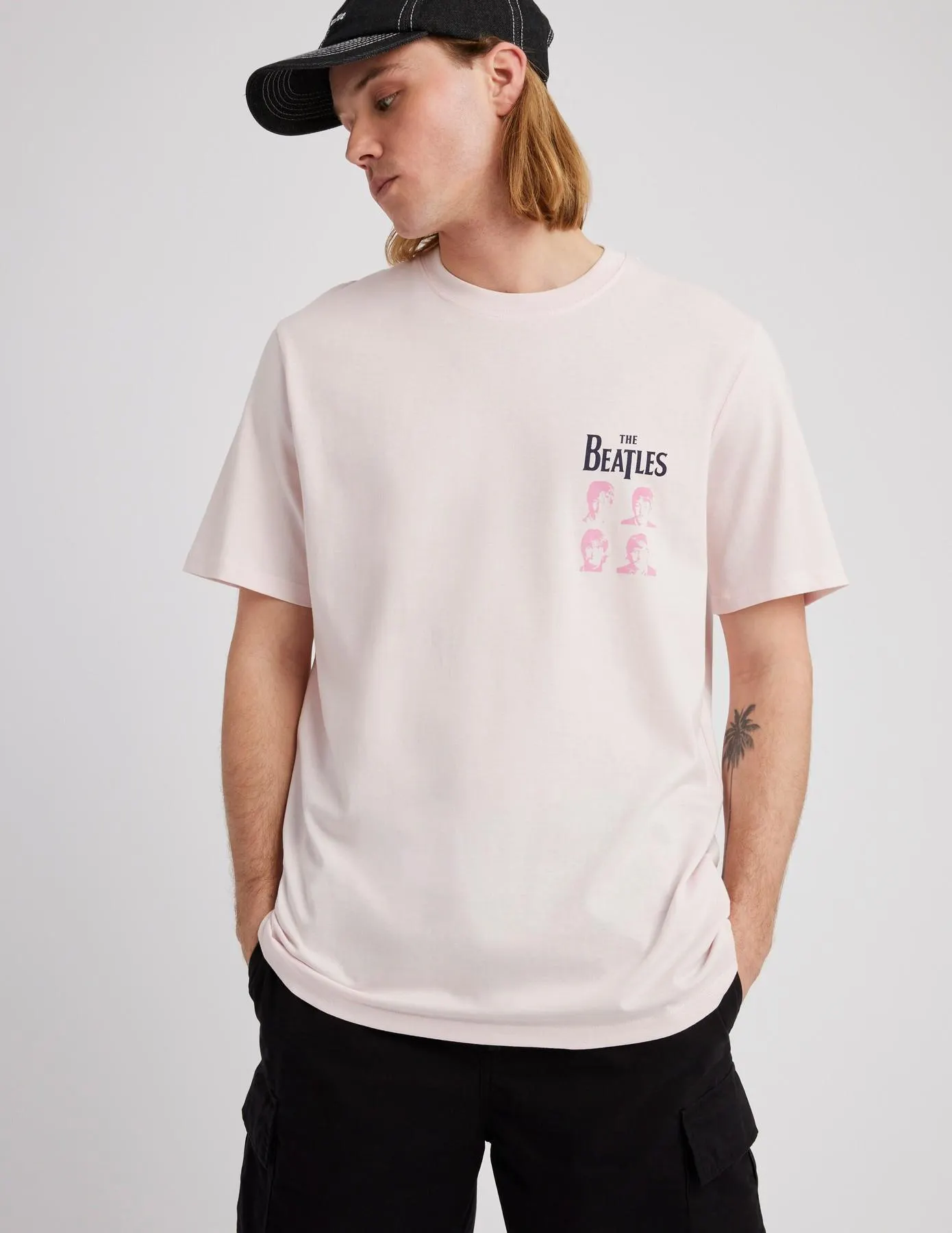 T-shirt collab Beatles - rose