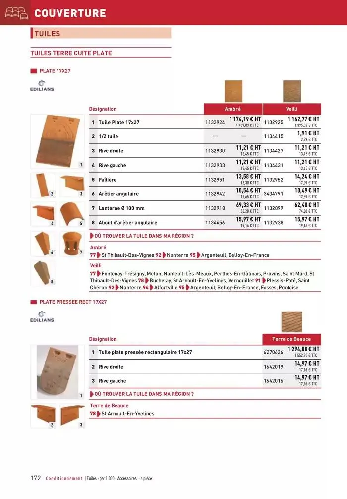 Matériaux 2025 du 1 janvier au 31 décembre 2025 - Catalogue page 172