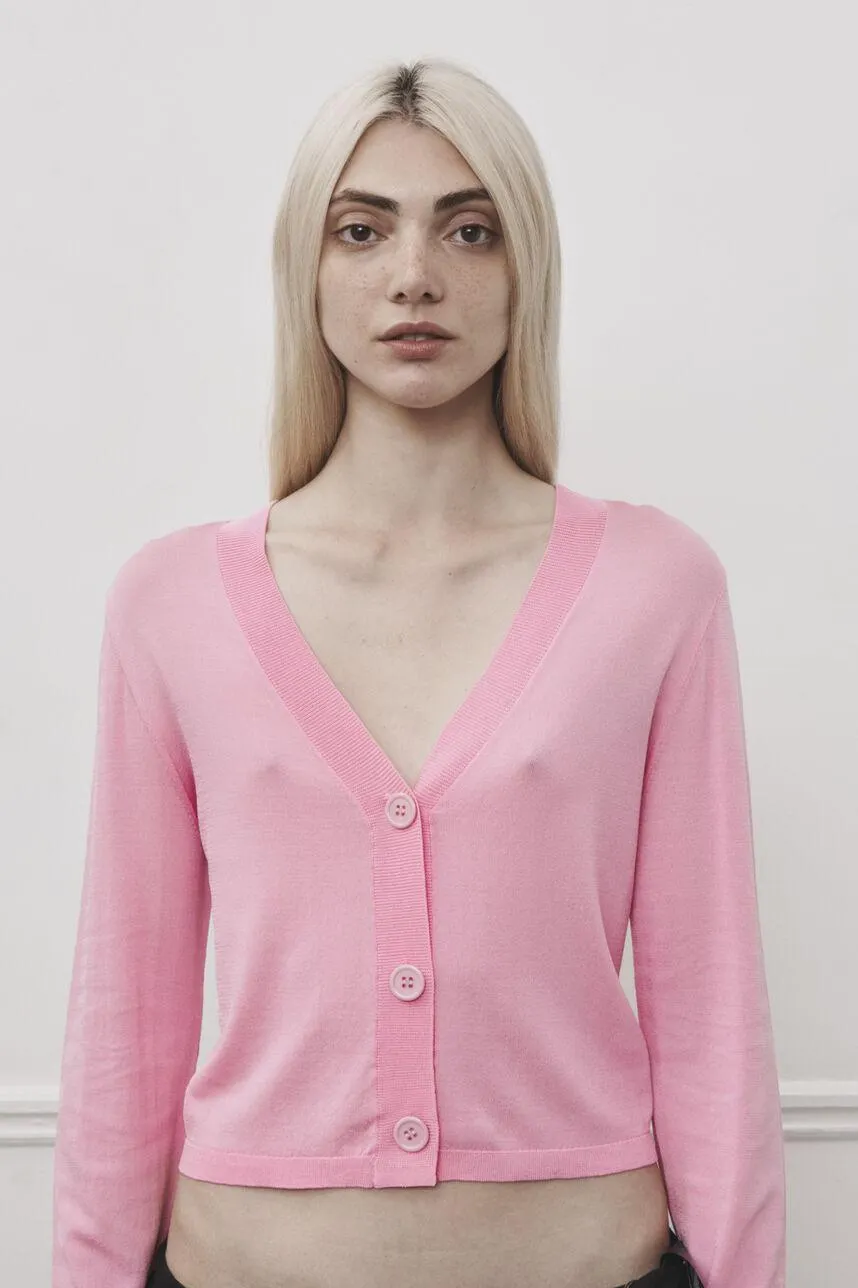 Gilet court en maille jersey GIULIA