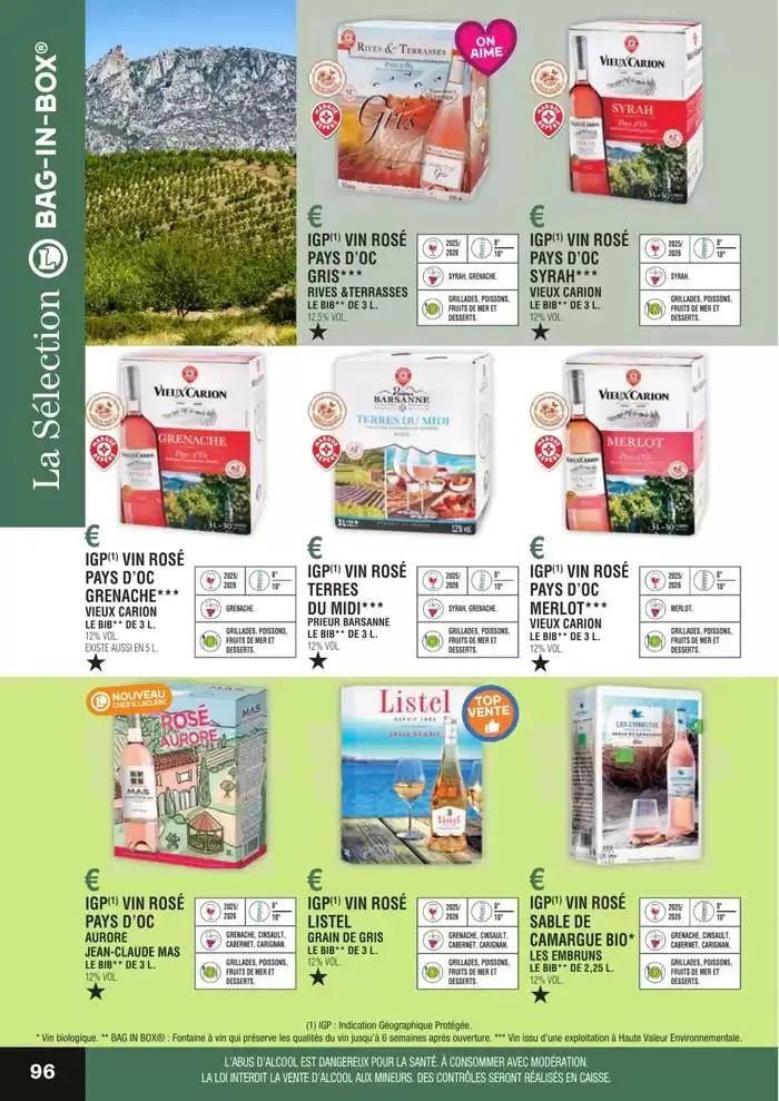GUIDE DES VINS 2025 2026 du 27 février au 31 janvier 2027 - Catalogue page 96