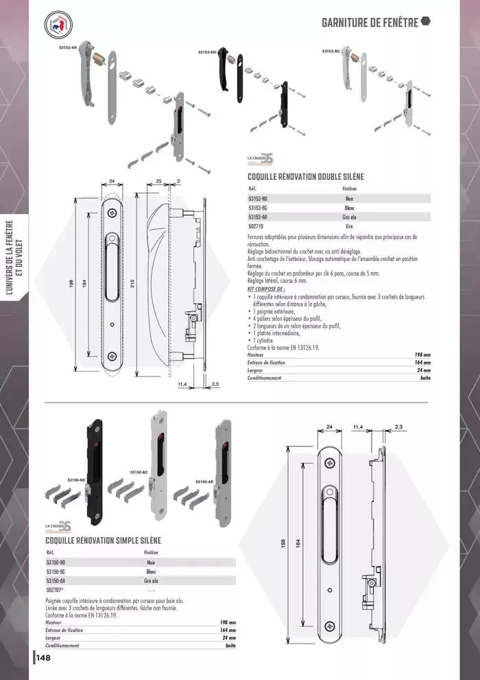 Guide Quincaillerie Serrurerie 2025 - 2026 du 1 avril au 1 avril 2026 - Catalogue page 150