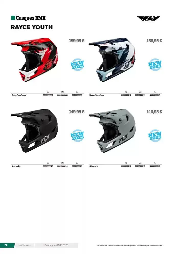 FLY RACING BMX 2025 du 12 avril au 31 décembre 2025 - Catalogue page 72