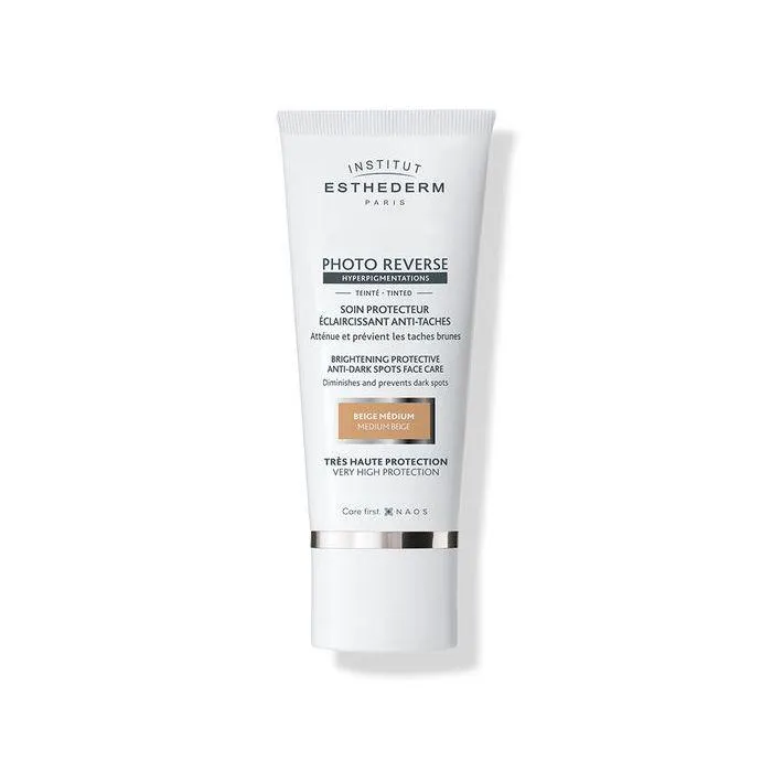 PHOTO REVERSE SOIN PROTECTEUR ECLAIRCISSANT ANTI-TACHES TEINTE BEIGE MEDIUM - TRES HAUTE PROTECTION