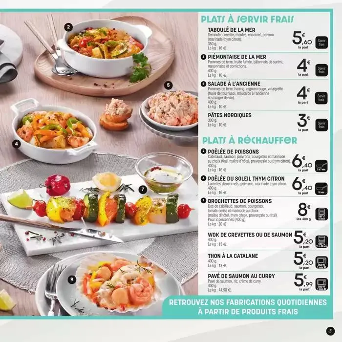 Carte traiteur permanente du 17 avril au 31 mars 2026 - Catalogue page 31