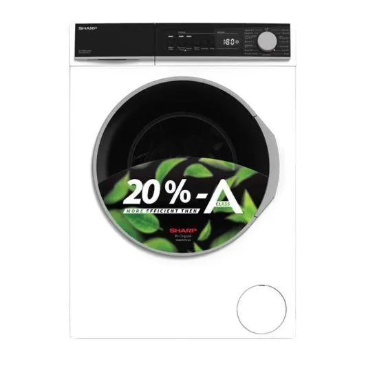 Lave-Linge hublot 8 kg SHARP ES-NFB814EWDA-FR