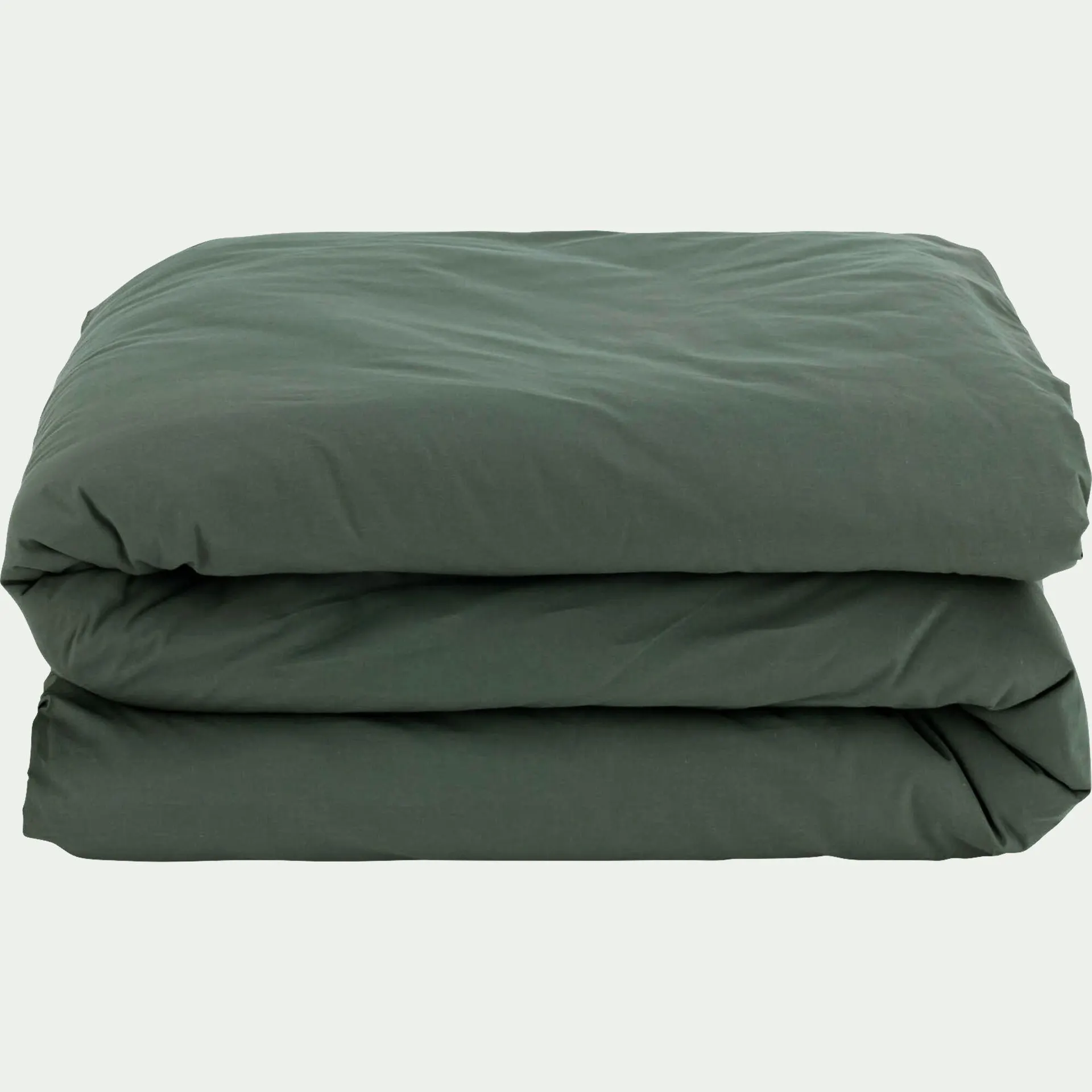 Housse de couette en coton 240x220cm - vert cèdre