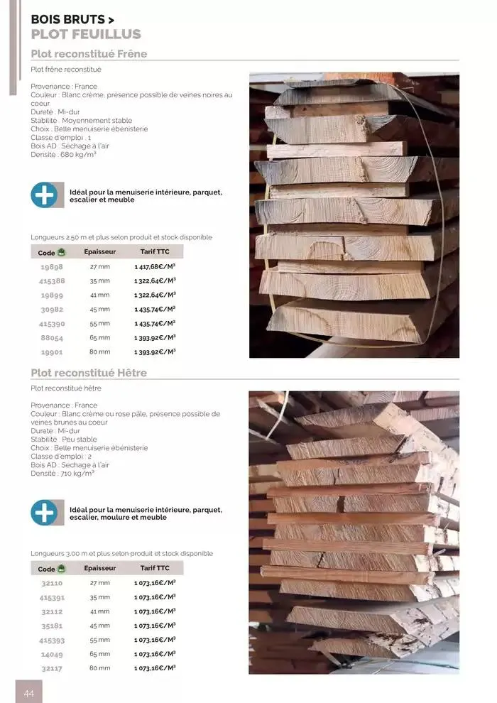 BOIS PANNEAUX 2025 2026 du 30 avril au 31 décembre 2026 - Catalogue page 44