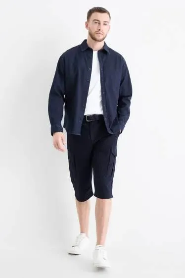 Cargo Bermuda shorts with belt