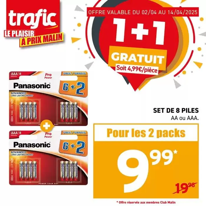 C’est le retour du 1+1 GRATUIT chez Trafic ! du 2 avril au 14 avril 2025 - Catalogue page 6