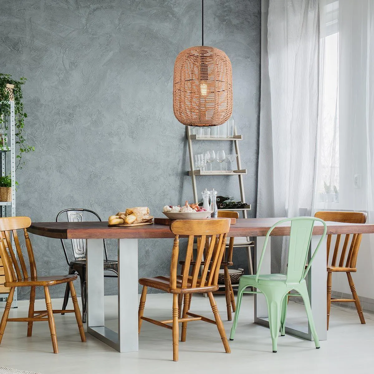 Suspension RUNA (D35cm) en rotin naturel