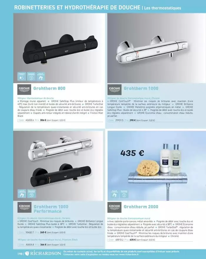 SALLE DE DE BAINS ET CARRELAGE 2025 du 11 avril au 31 décembre 2025 - Catalogue page 200