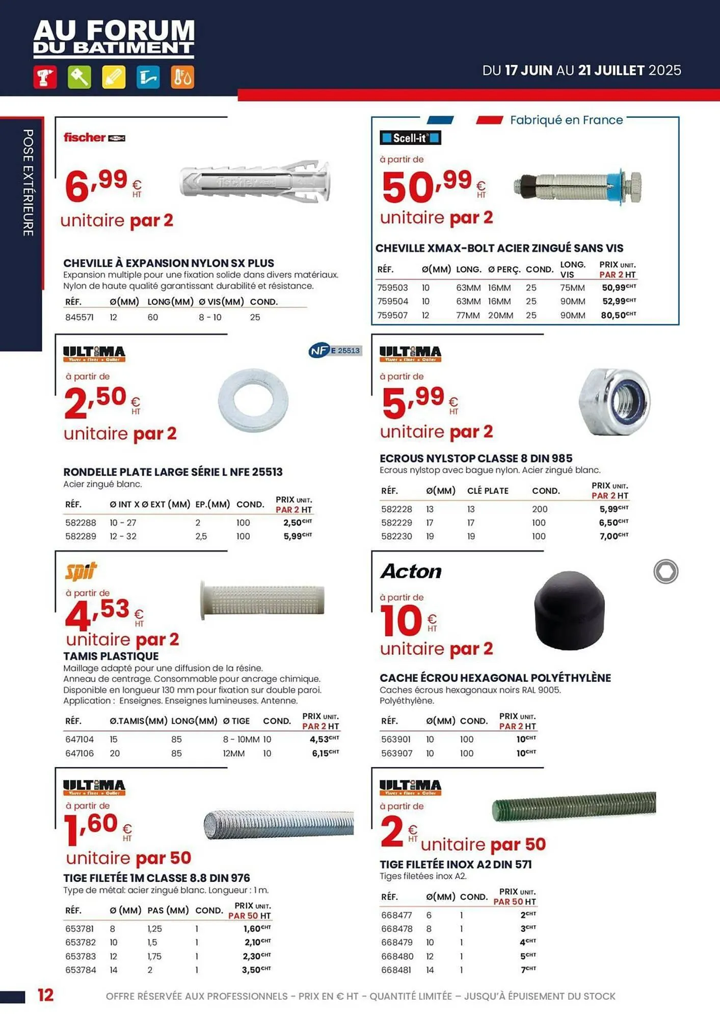 Catalogue Au Forum du Bâtiment du 17 juin au 21 juillet 2025 - Catalogue page 12