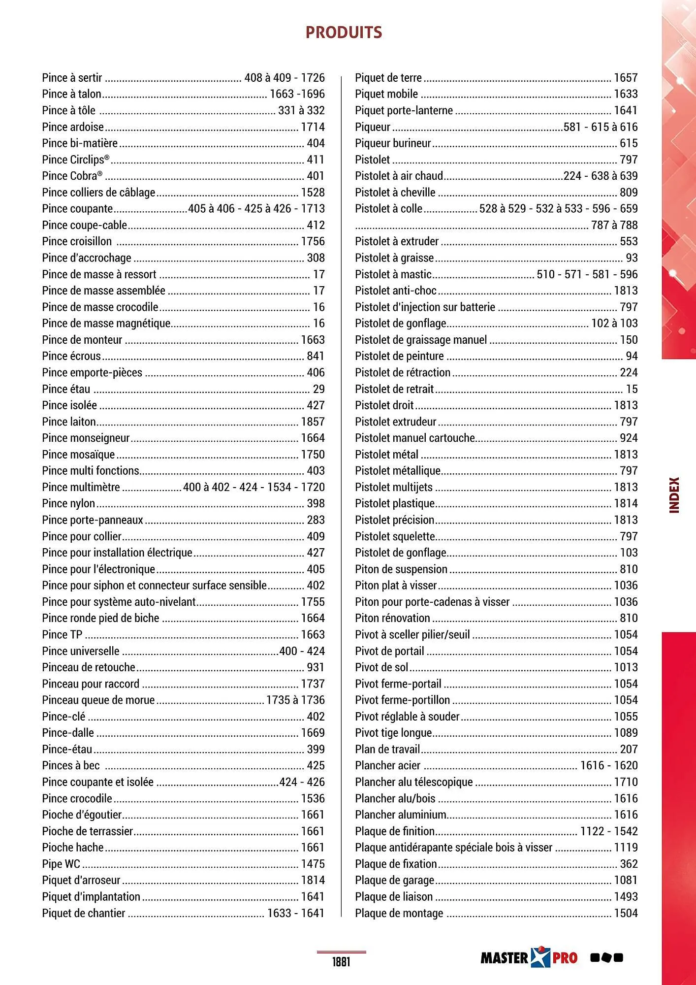 Catalogue Master Pro du 28 janvier au 30 décembre 2028 - Catalogue page 1885