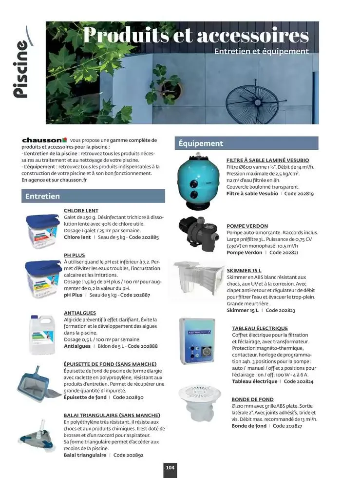 Aménagez votre extérieur SAISON 2025 du 1 janvier au 31 décembre 2025 - Catalogue page 106