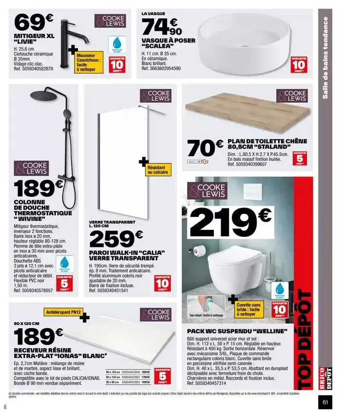 J’améliore mon habitat à prix dépôt du 2 octobre au 9 octobre 2024 - Catalogue page 61