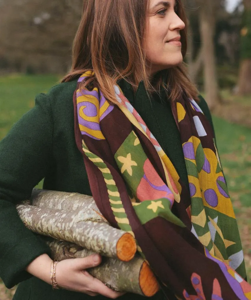 Châle en laine Baies Nordiques