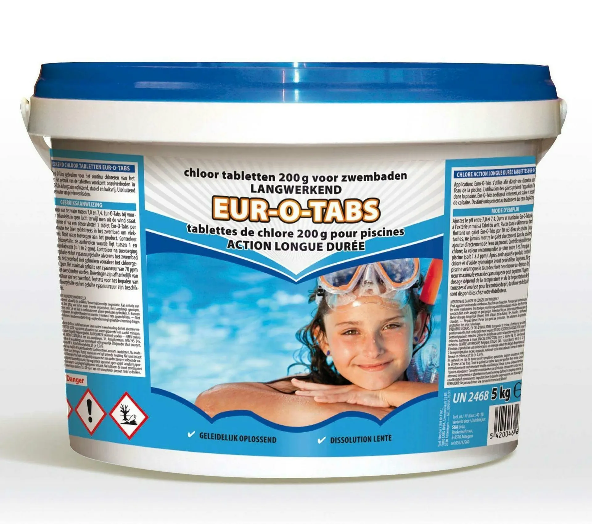 Eur-o-tabs Chlore Longue Durée - Seau De 5kg