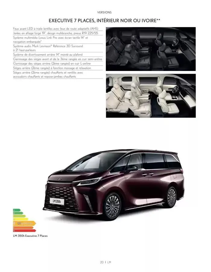 Lexus LM du 27 mars au 27 mars 2026 - Catalogue page 20