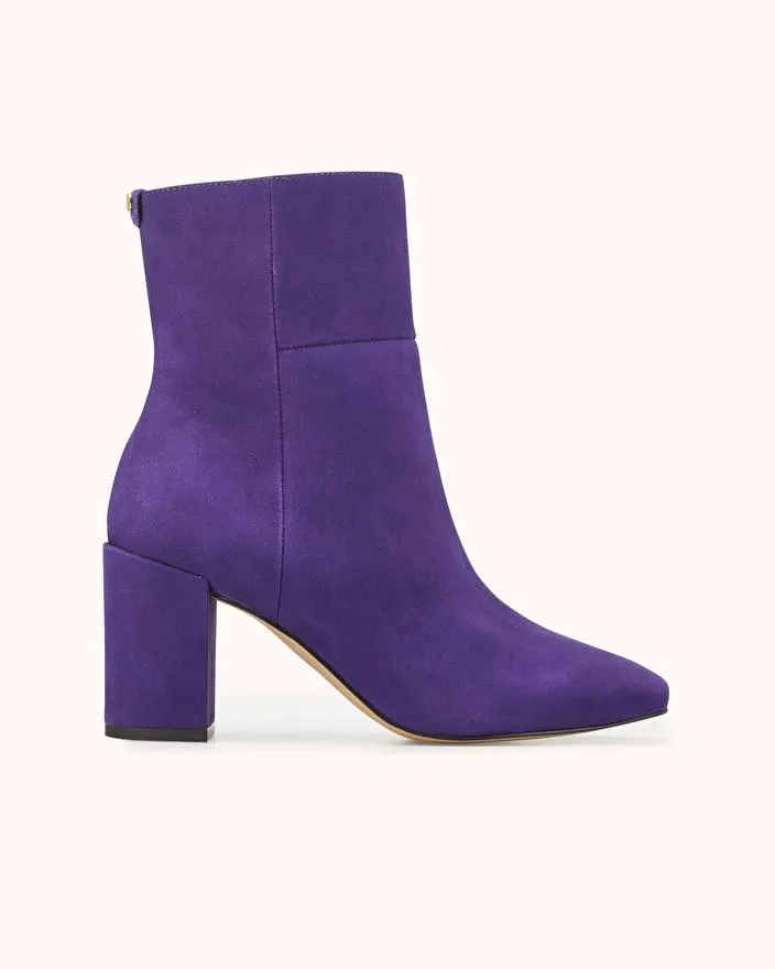 BOTTINE A TALON ROSAS en nubuck prune