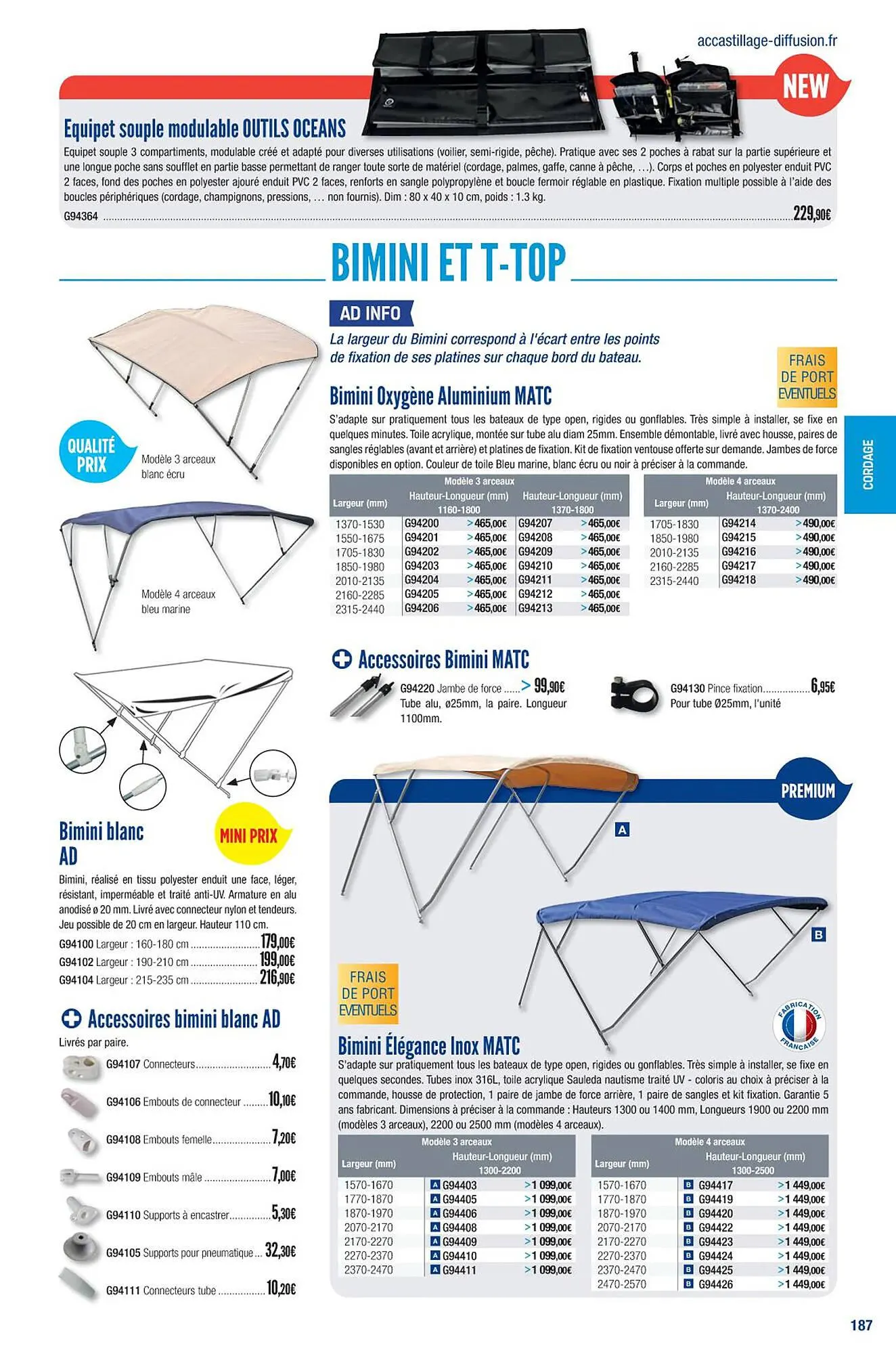 Catalogue Accastillage Diffusion du 1 mars au 31 décembre 2023 - Catalogue page 189