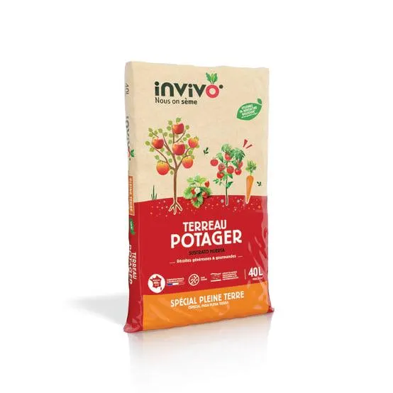 Terreau potager pleine terre 40L - INVIVO Nous on sème
