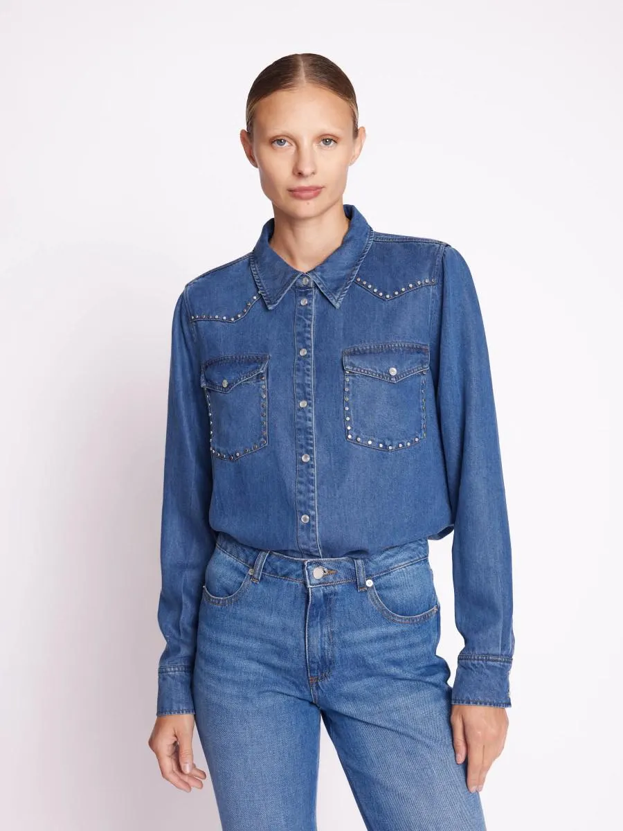 CABANASTUDS | Chemise en jean avec studs