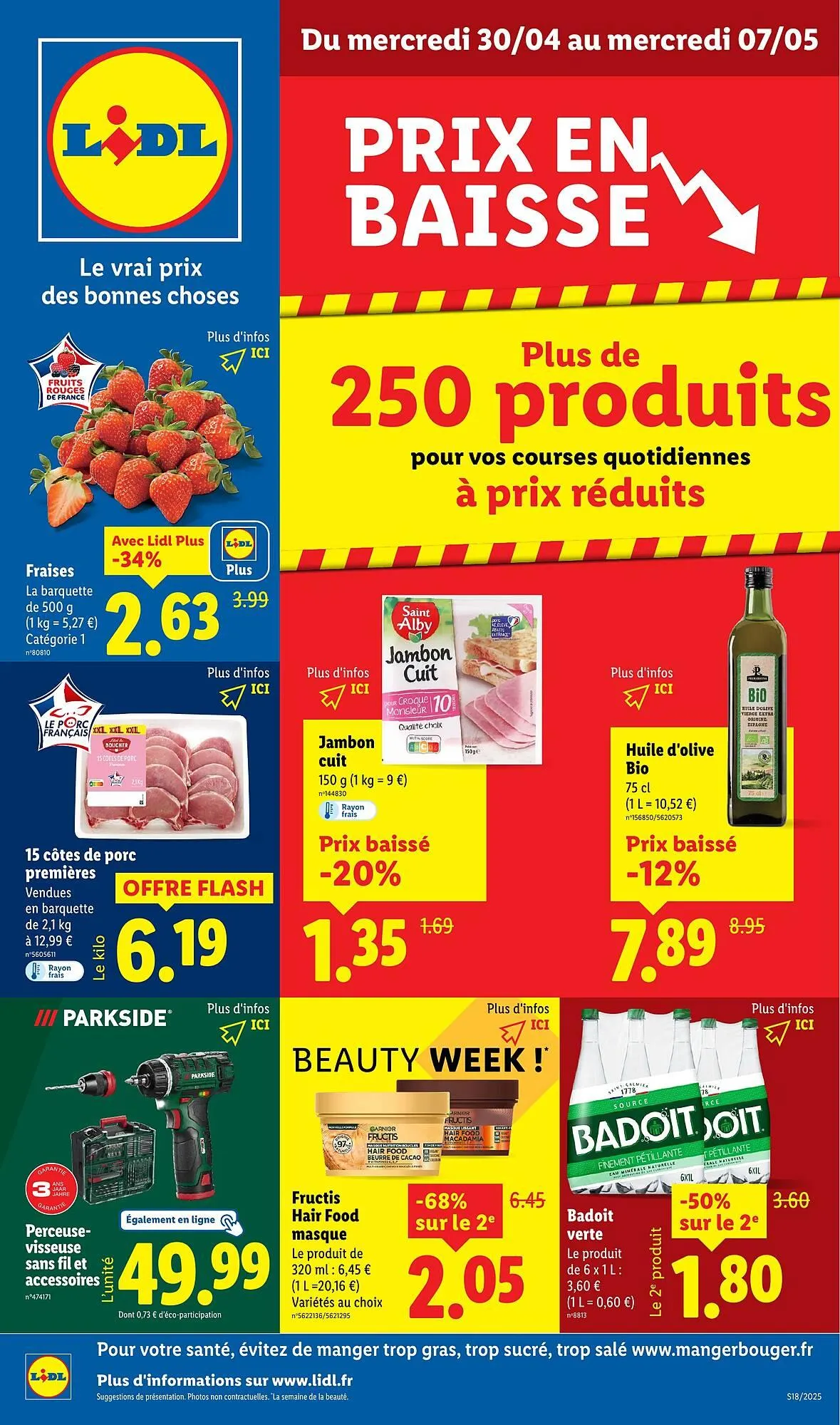 Catalogue Lidl du 30 avril au 7 mai 2025 - Catalogue page 1