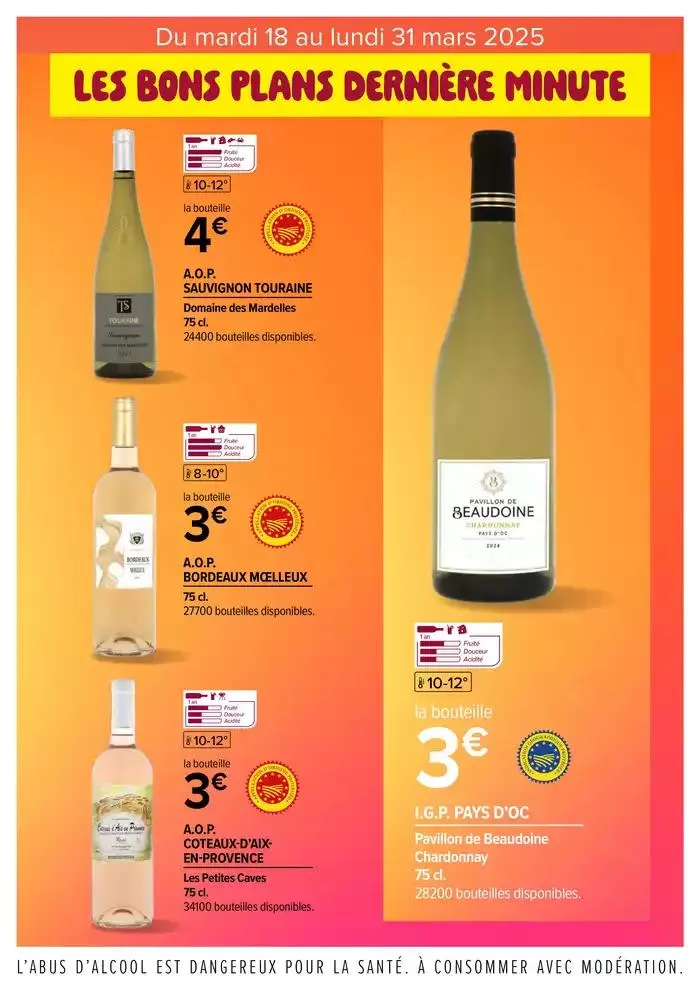 LES BONS PLANS DE DERNIERE MINUTE “SPECIAL VINS” du 18 mars au 31 mars 2025 - Catalogue page 3