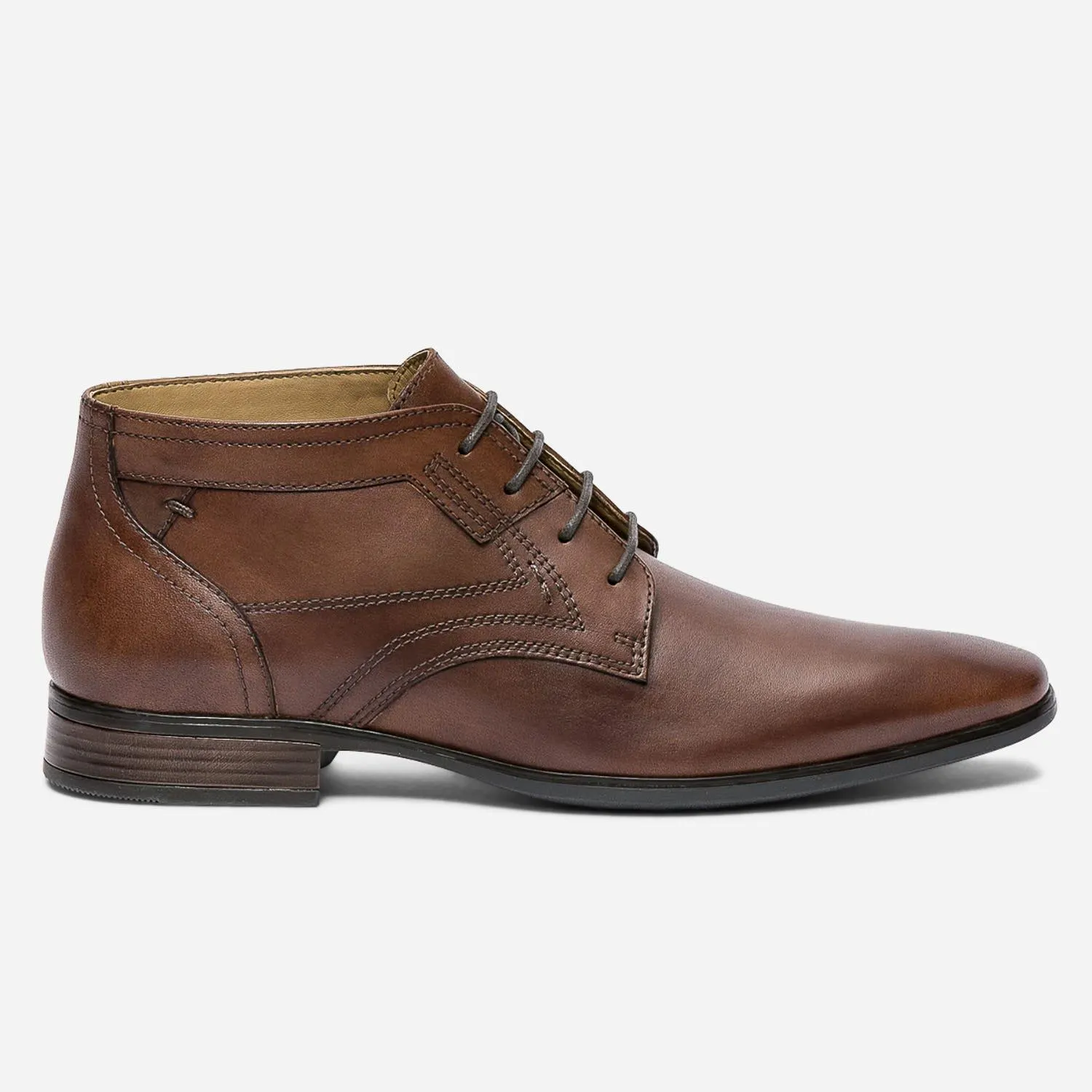 Chukka boots cognac en cuir