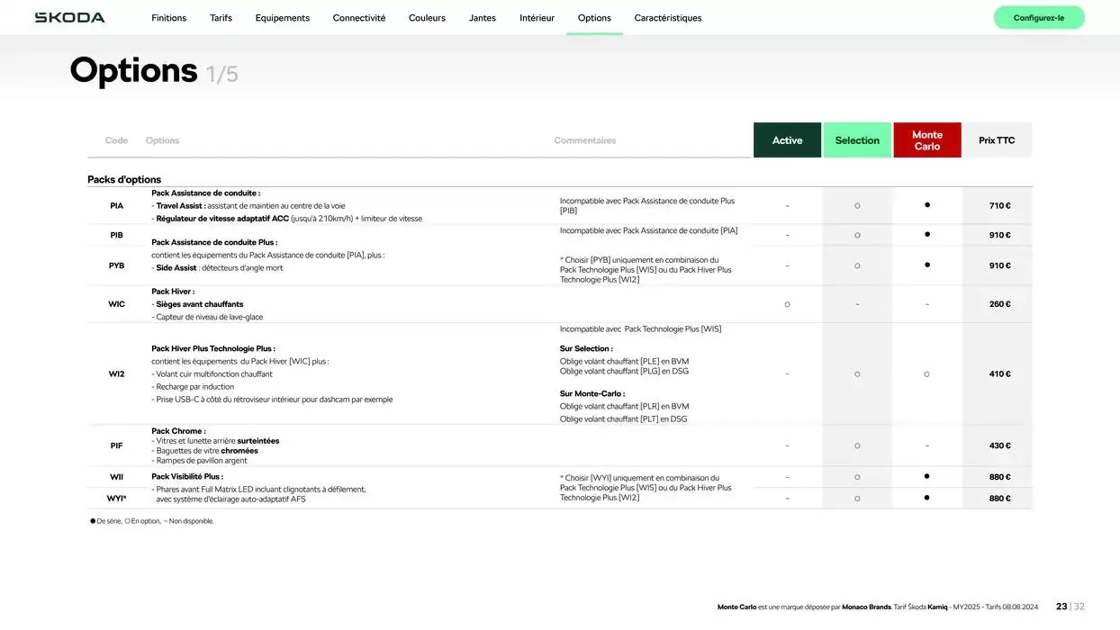 Nouveau Kamiq Selection 1.0 TSI 95ch BVM du 17 octobre au 17 octobre 2025 - Catalogue page 23