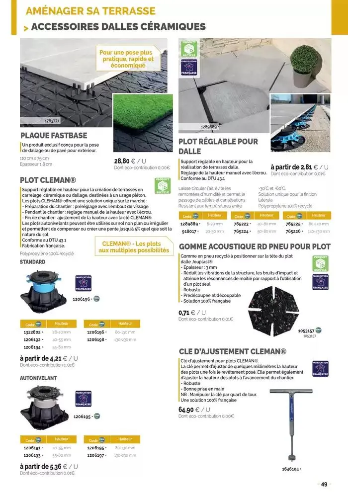 Aménagements Extérieurs 2025 du 30 avril au 31 décembre 2025 - Catalogue page 49