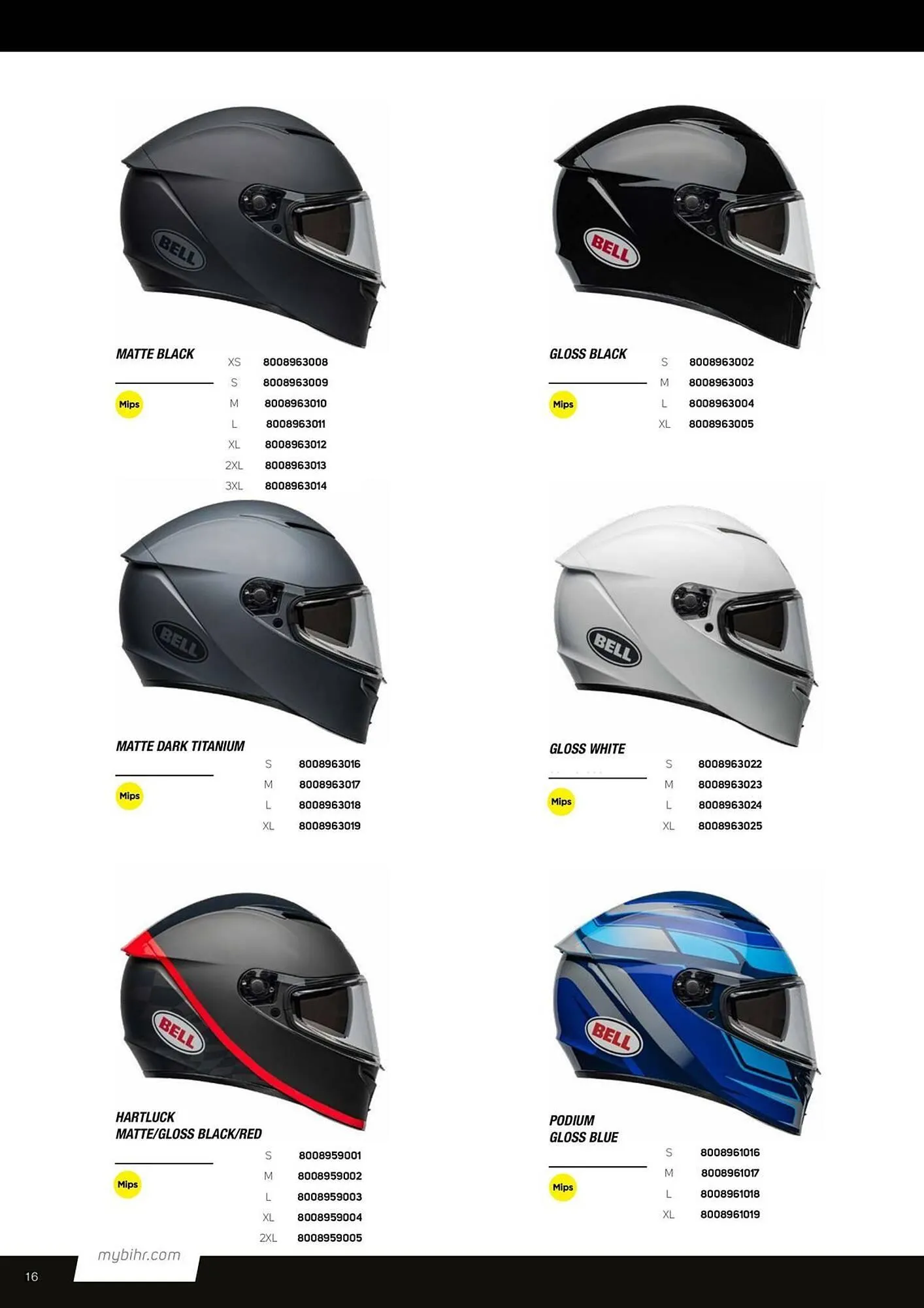 Catalogue Bihr du 27 mars au 31 décembre 2025 - Catalogue page 16