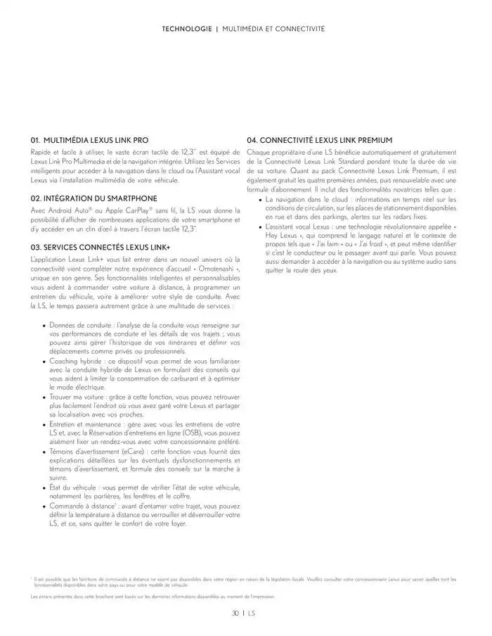 Lexus LS du 27 mars au 27 mars 2026 - Catalogue page 30