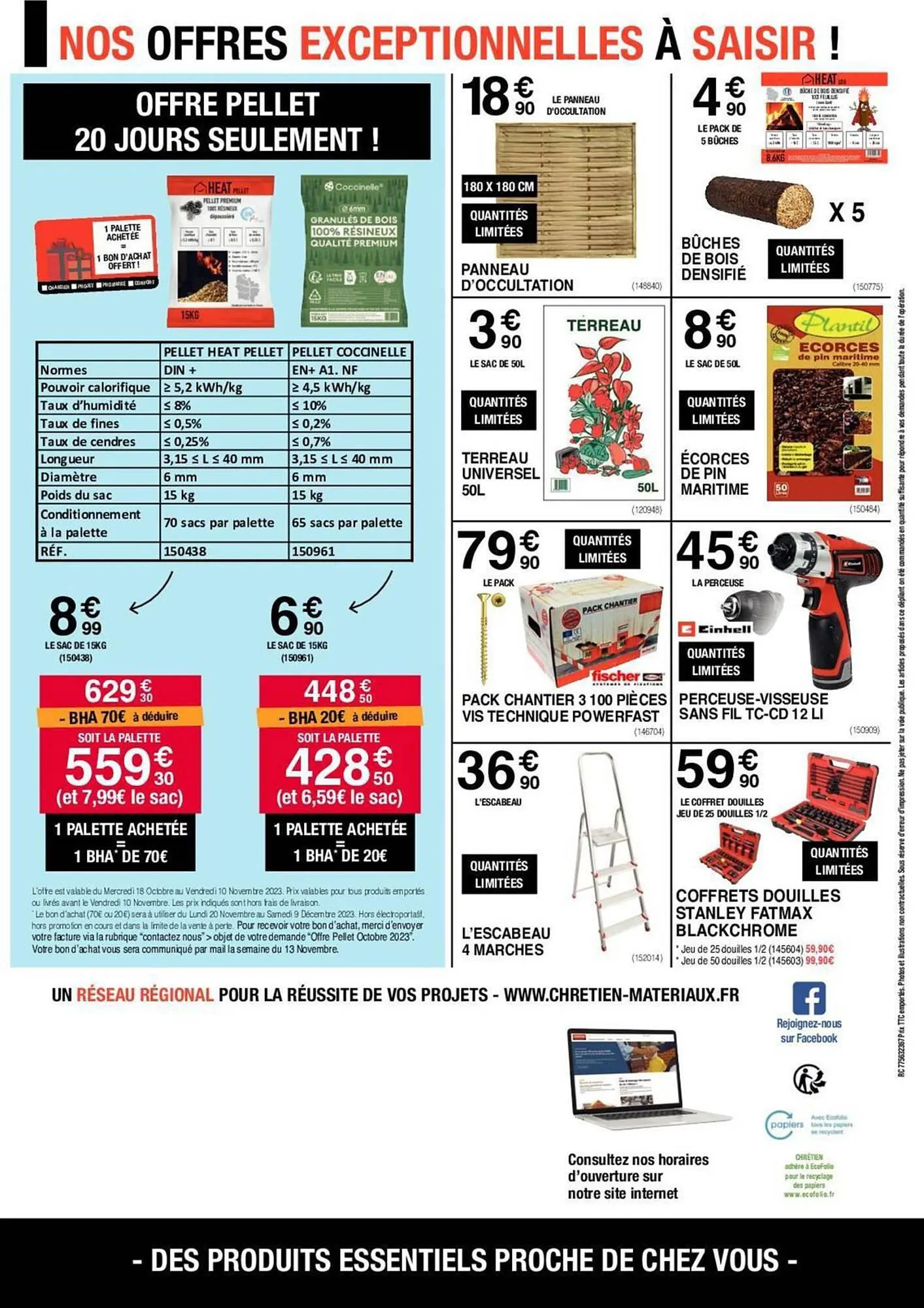Catalogue Chretien Matériaux du 18 octobre au 10 novembre 2023 - Catalogue page 3