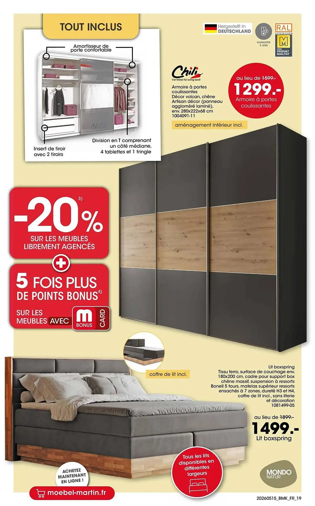 Catalogue Möbel Martin du 15 mai au 31 mai 2026 - Catalogue page 19