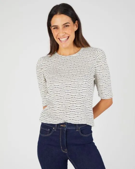 T-shirt maille rayures fantaisie