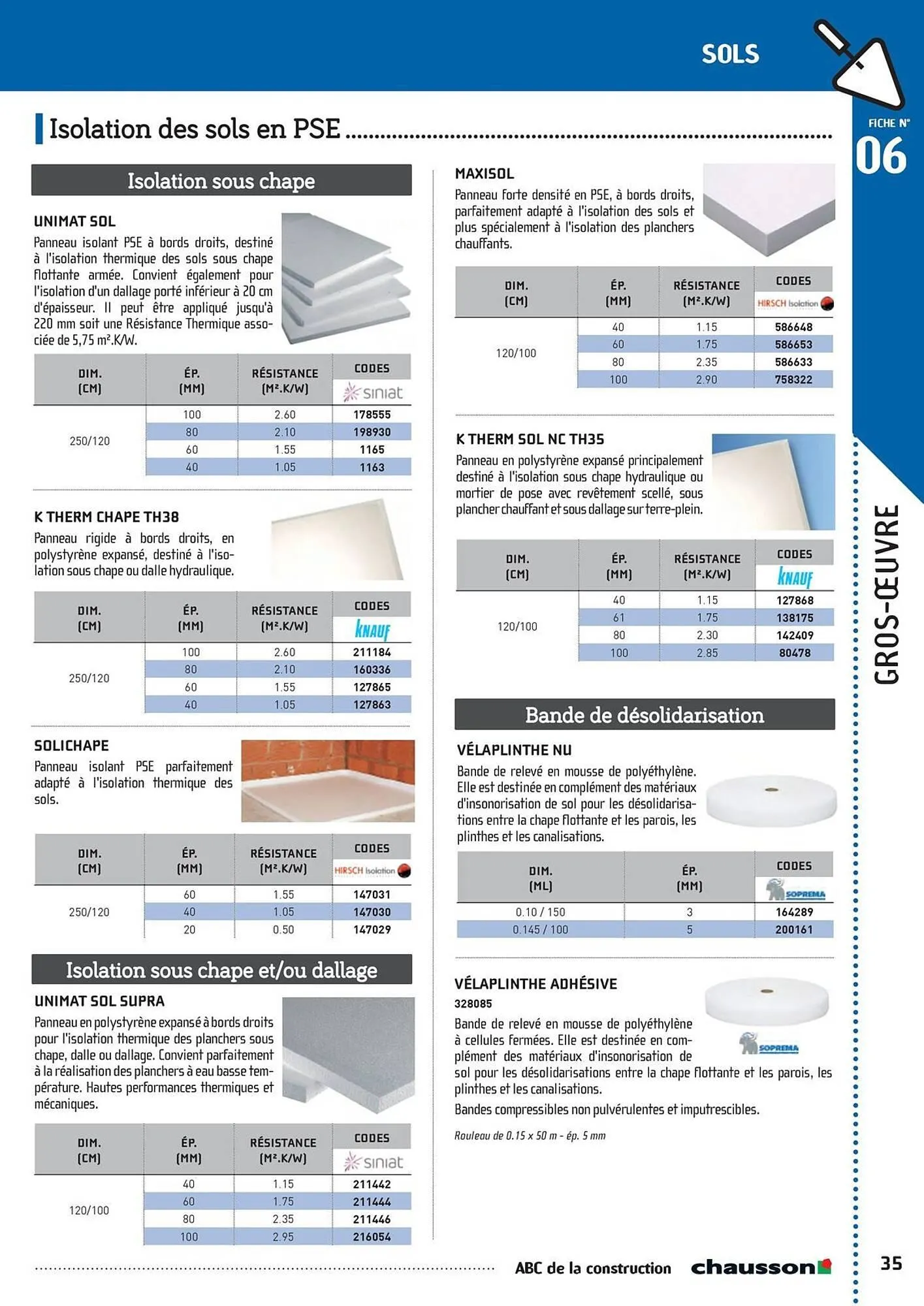 Catalogue Chausson Matériaux du 2 mai au 31 décembre 2025 - Catalogue page 37