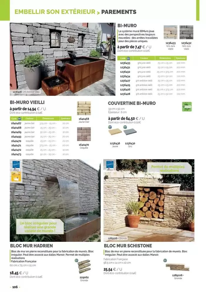 Aménagements Extérieurs 2025 du 30 avril au 31 décembre 2025 - Catalogue page 106