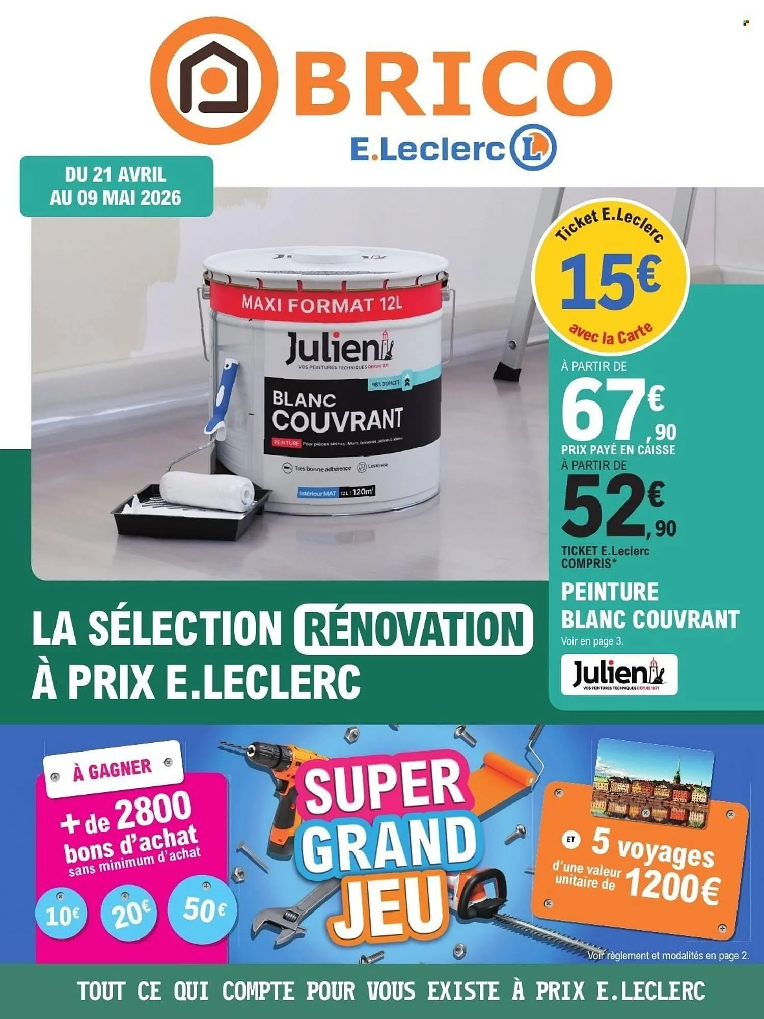 Catalogue E.Leclerc Brico du 21 avril au 9 mai 2026 - Catalogue page 1