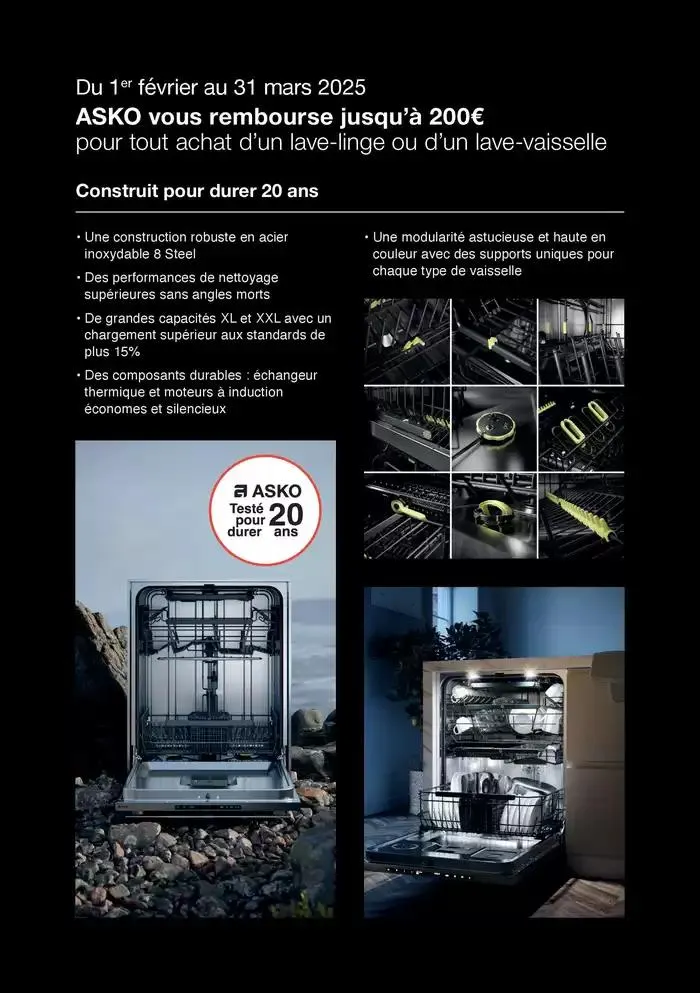 OFFRE ASKO : jusqu'à 200€ remboursés ! du 31 janvier au 31 mars 2025 - Catalogue page 2