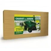 Chariot de jardin 4 roues - 52 litres capacité 120 kg