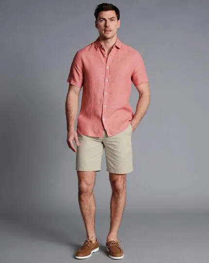Cotton Linen Shorts - Stone